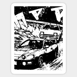 JDM Japanese Drift Racer Drifting Car Anime Manga Eurobeat Intensifies Aesthetic #5 Sticker